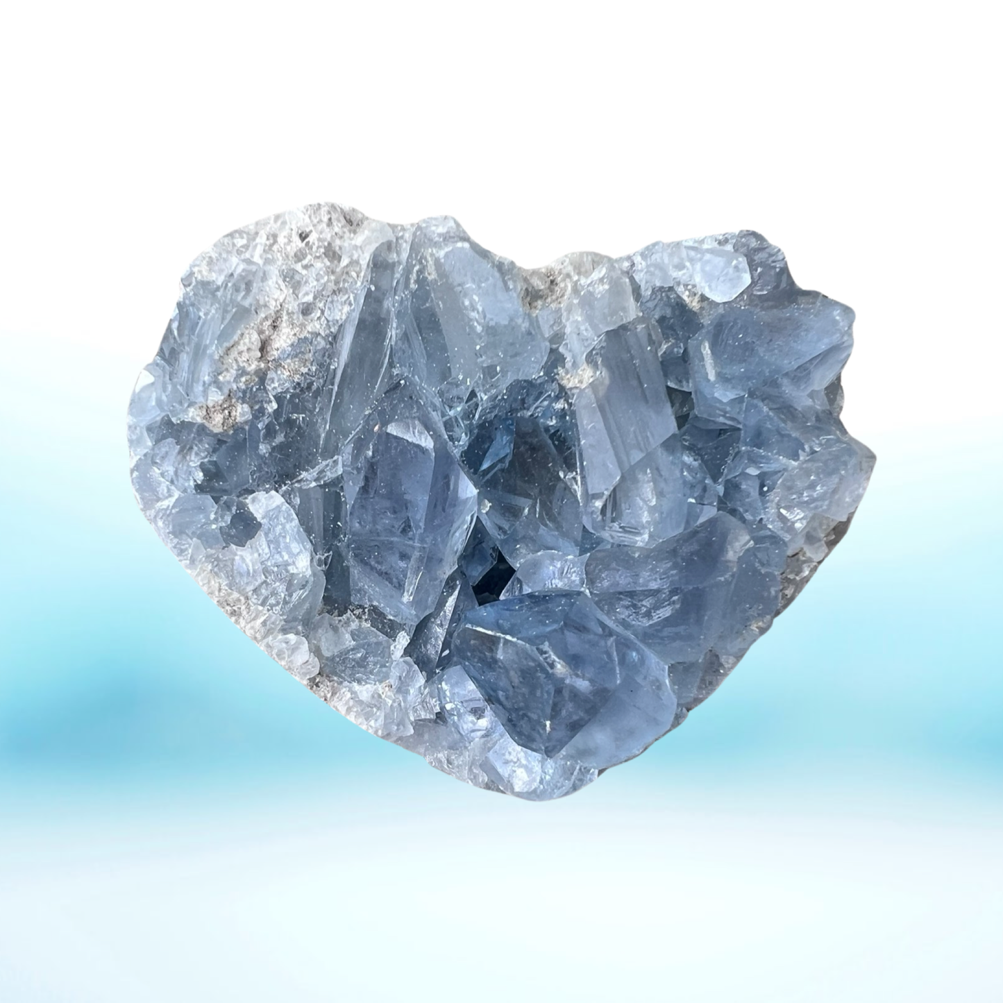 Blue celestite geode