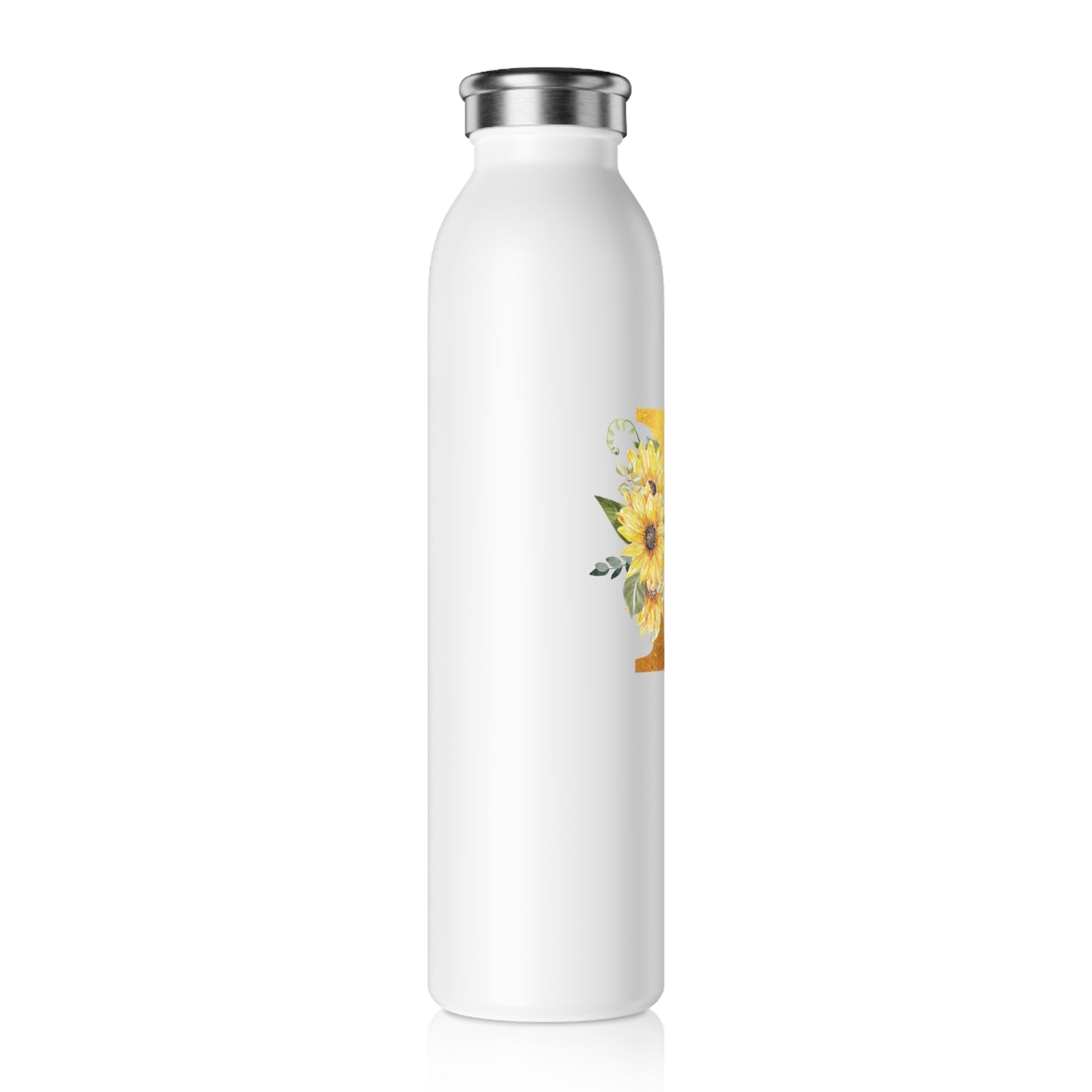 Golden Sunflower B Slim Water Bottle