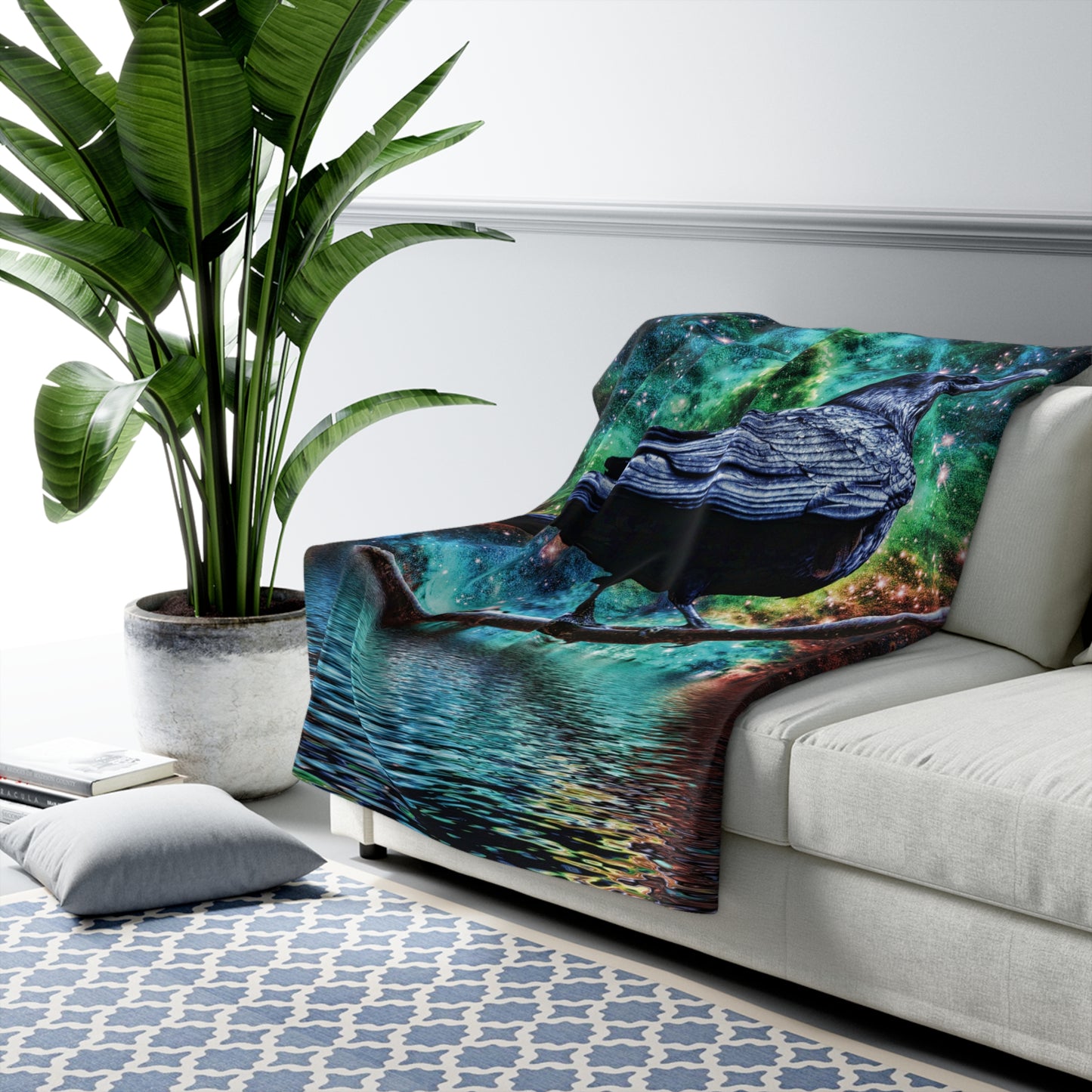 Magic and crows Sherpa Fleece Blanket