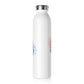 Water Color Butterfly Slim Water Bottle