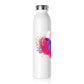 Water Color Butterfly Slim Water Bottle