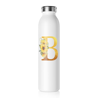 Golden Sunflower B Slim Water Bottle