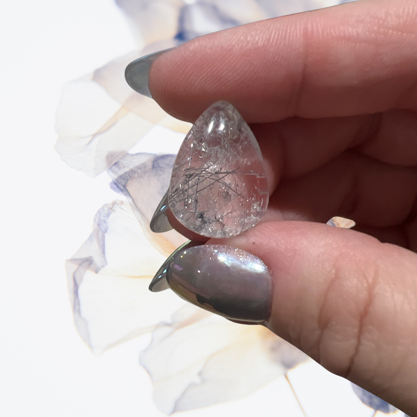 DIY Black rutile pendants