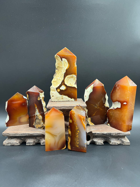 Carnelian raw slices