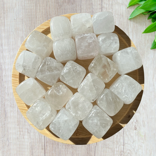 Clear Quartz mini cube tumbles