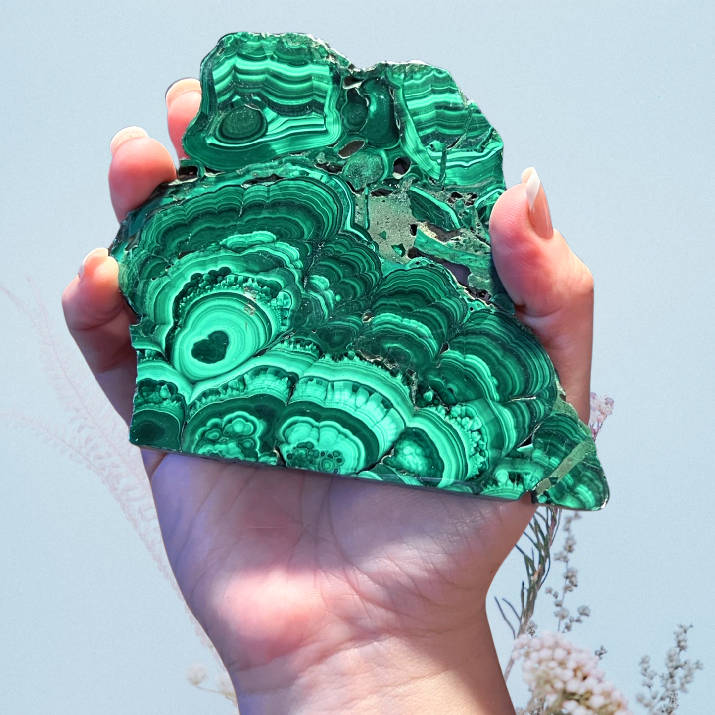 Malachite slice