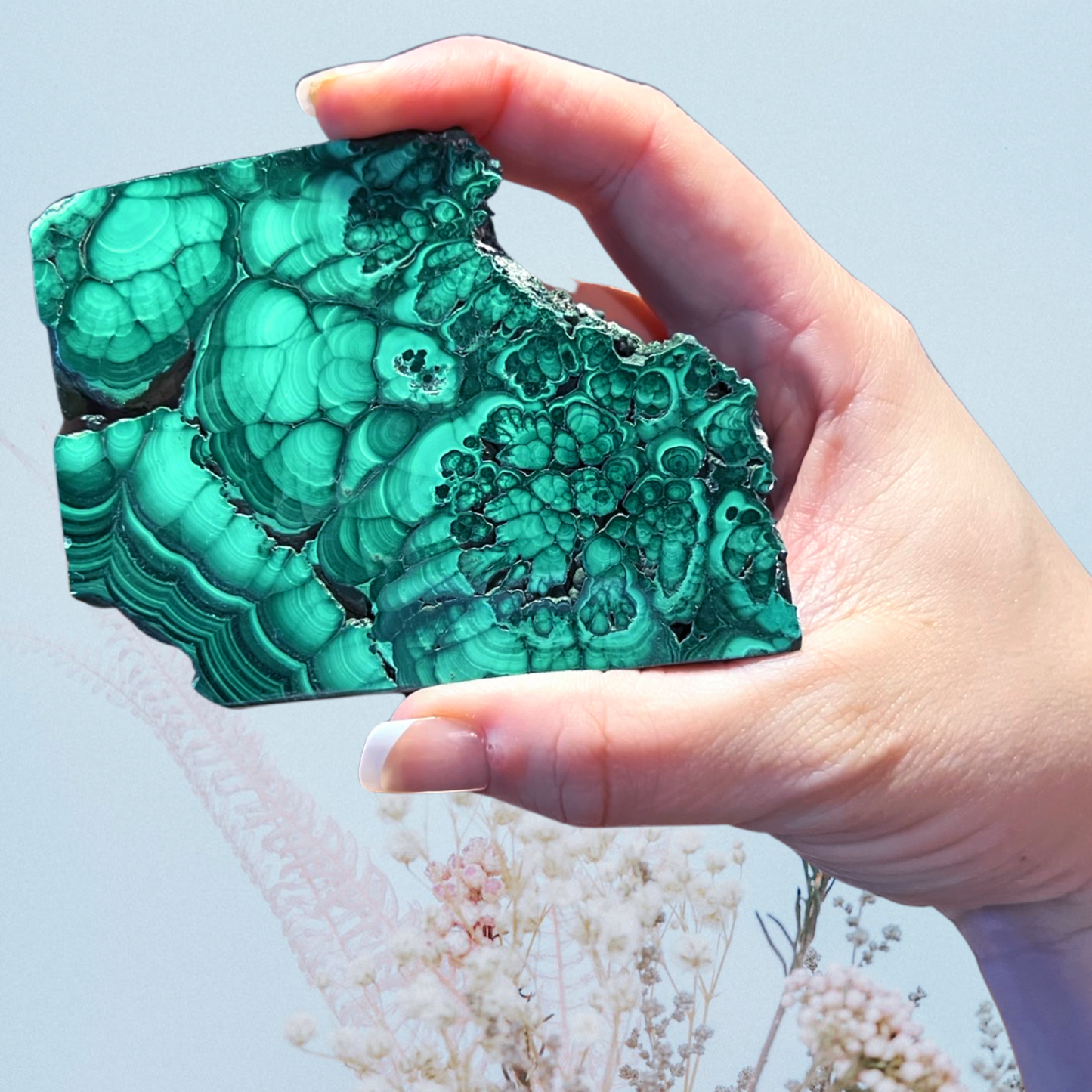 Malachite slice