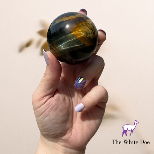 Yellow & Blue Tiger's Eye Sphere