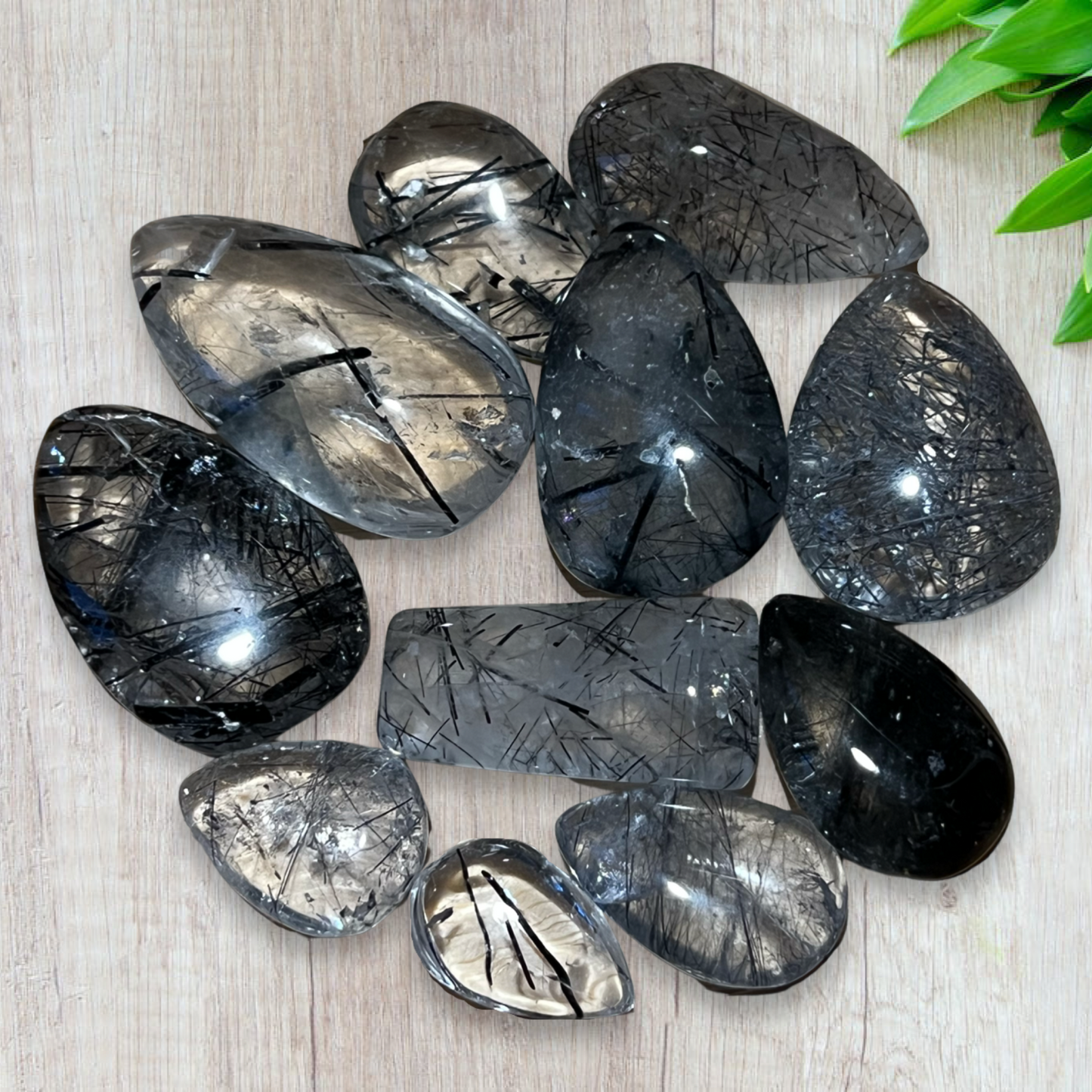 DIY Black rutile pendants