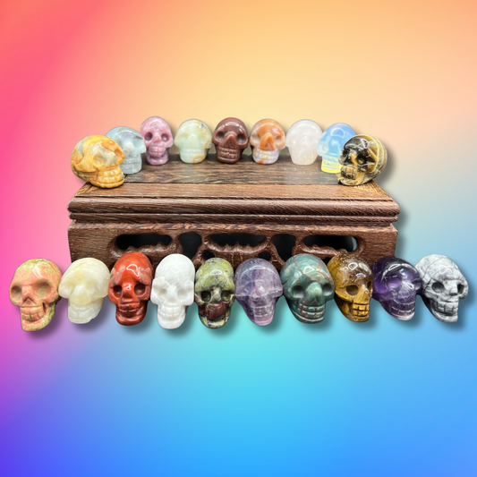 Assorted mini skull carvings